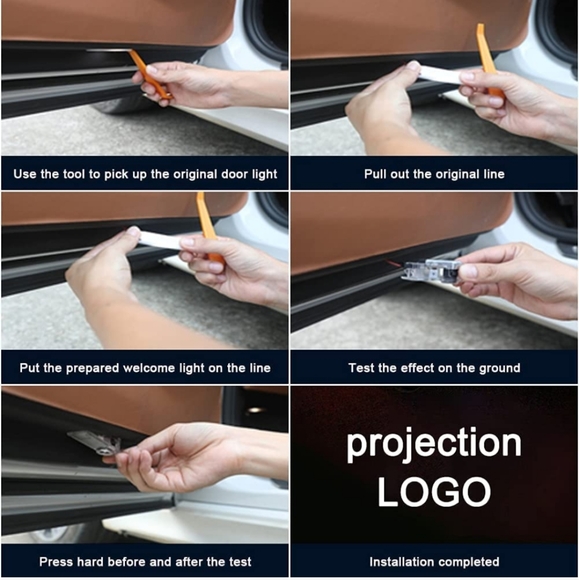 2 plug and play BMW LED logo door car door puddle lights - Picture 2 of 2